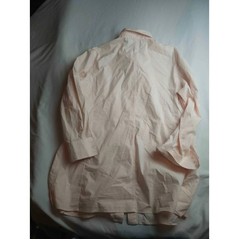 Chicos BUtton Up Womens Size 3 US 16 Pink Minimalist Office Classic Academia